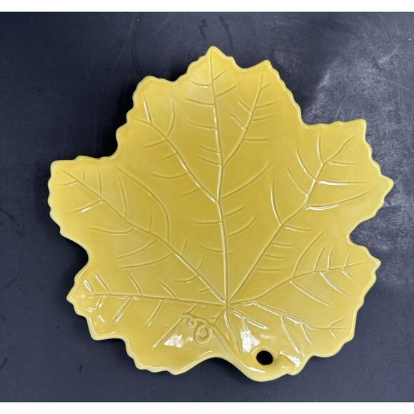 2 BARBARA EIGEN WILLIAMS-SONOMA AUTUMN HARVEST Red Yellow Salad Leaf Plates - Picture 5 of 12